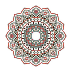 Color floral mandala, vector illustration