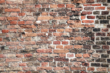 Brickwall pattern, dirty grunge background. Wall of old dark stones.