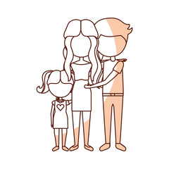 married couple with daughter vector illustration design
