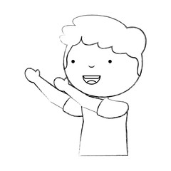 cute little boy character vector illustration design