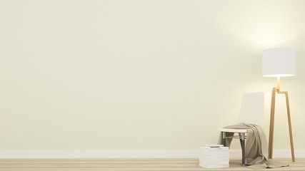 The Inerior Relax space in condominium - 3d rendering