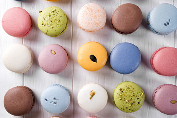 Obraz premium Traditional colorful french macarons