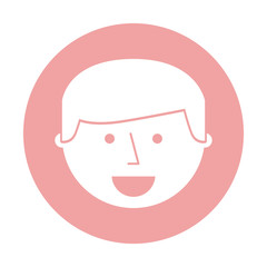 head young man avatar character vector illustration design