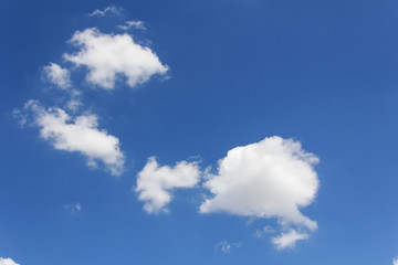 Naklejka na ściany i meble blue sky with cloud shape on daylight.