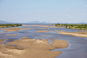 灘分橋から見た斐伊川と宍道湖