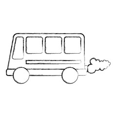 bus transport vehicle icon vector illustration design