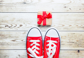 red gumshoes and cute gift