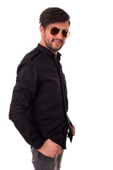 Obraz premium Man listening to music