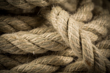 Old rope close up