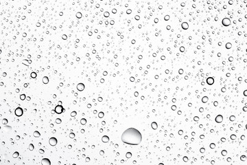 Water drops on the glass