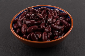 Red kidney beans in a dish