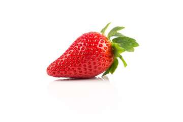Red ripe strawberry fruits