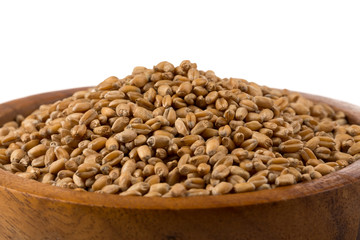 Wheat grain in bowl