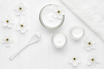Fototapeta na wymiar Anti wrinkle cosmetic cream aging skincare product moisture beauty and wellness spa dermatology herbal treatment