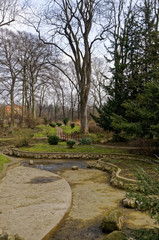 Empty pond in the park
