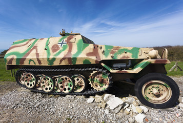 Vehicle of the world war II, Cap Gris Nez, Cote d'Opale Area, Pas de Calais Department, Nord-Pas de...