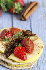 Healthy toast .Selective focus, close up