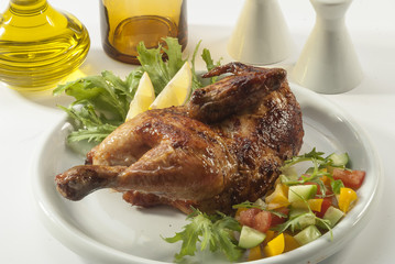 Half Chicken Tikka with lemon & Vegetable 