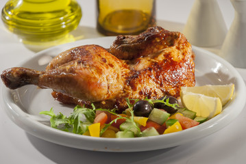 Half Chicken Tikka with lemon & Vegetable 
