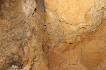 Cueva, piedras, textura de rocas en la pared