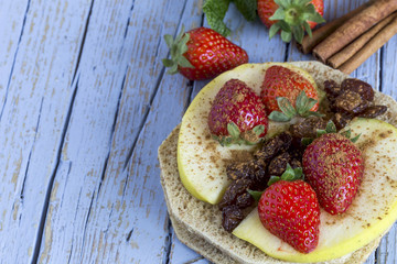 Healthy toast .Selective focus, close up