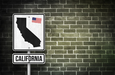 Fototapeta premium California street sign - sunshine state america