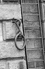 Iron ring on the wall