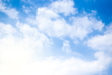 Beautiful a group of clouds in the blue sky during the sun shin background.