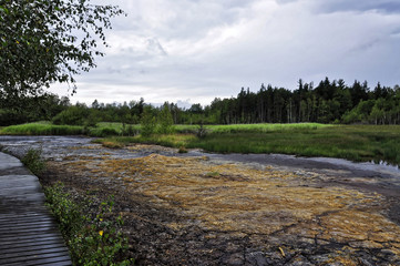 Lengthy shot of dried lake