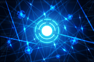 digital business networking technology background