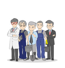 A group of people of different professions. Labor Day. Vector illustration