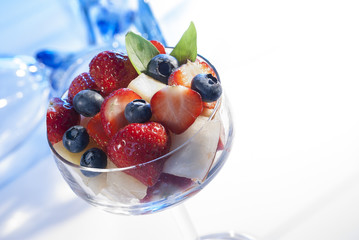 cream & Berries in glass