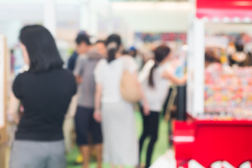 Abstract blur people shopping in department store
