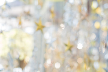 abstract blur background on new year and christmas day,with star and bokeh