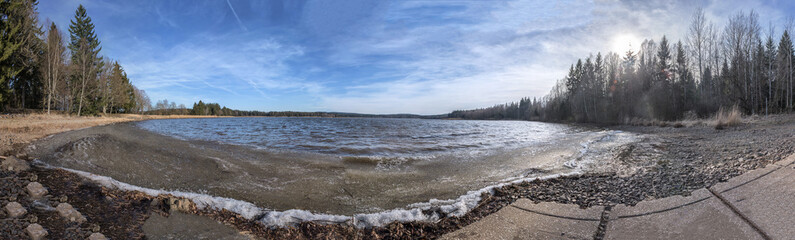 Waves seen in the lake