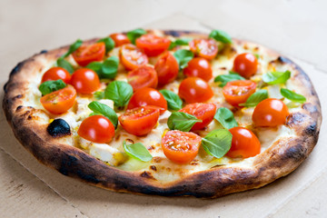 tasty pizza on a the table