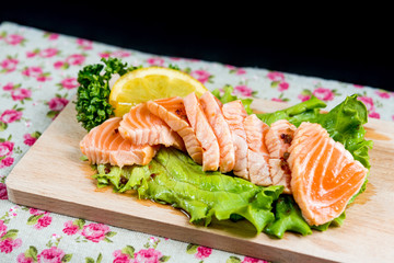 Salmon Tataki Japanese food salmon fillet