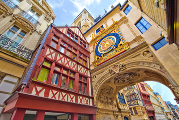 Rouen, rue du gros-horloge, Normandie