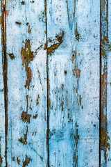 Old wooden planks with cracks, horizontal top view background.