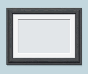 Horizontal rectangular black frame a4