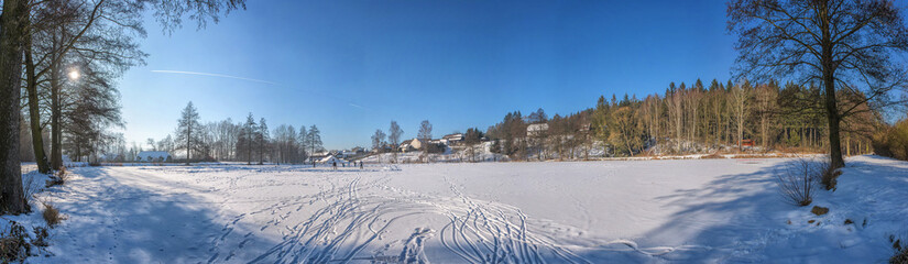 Tyre marks in the snow © stonefy
