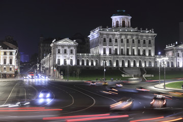 Fototapeta na wymiar Lenin library in Moscow in the night