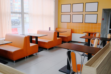 Interior of a cafe