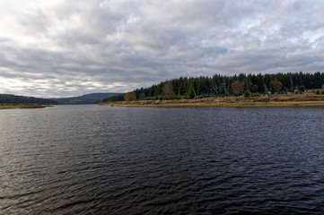 Waves in the river water