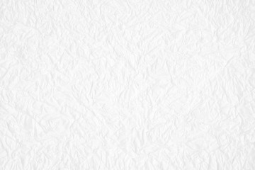 Crumpled white mulberry paper textured background, detail closed up