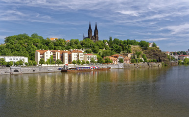 View of twin towers in the church