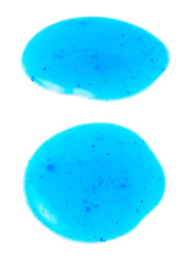 Round spill stain of sauce isolated