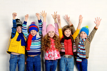 group of cheerful children