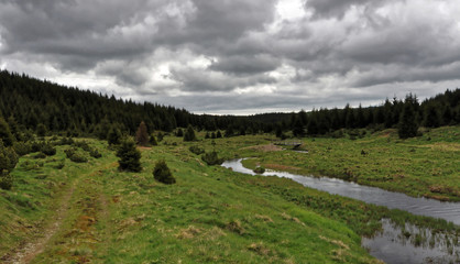 Dirt road parallel to the canal