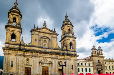 View on Cathedral of Bogota in Colombia